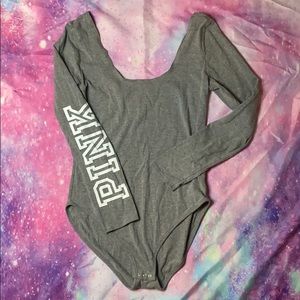 Victoria’s Secret PINK Gray Bodysuit